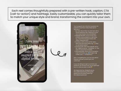 125 Faceless Mompreneur Instagram Reels Templates Bundle with PLR & MRR Rights