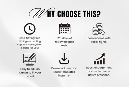 125 Faceless Mompreneur Instagram Reels Templates Bundle with PLR & MRR Rights